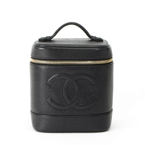 chanel makeup bag black cloth|chanel cosmetic bag price.